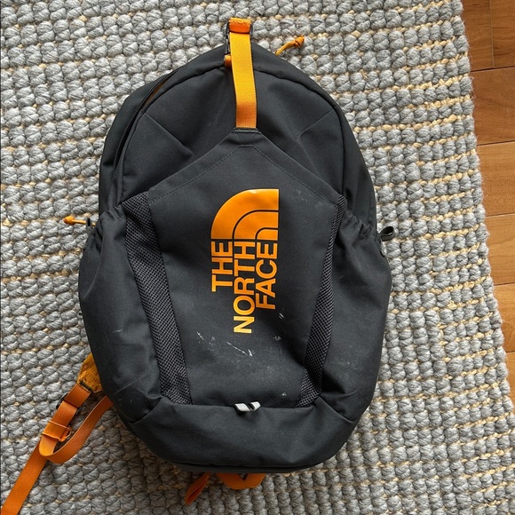 The North Face Youth Recon Backpack in Black and Orange - Picture 1 of 11